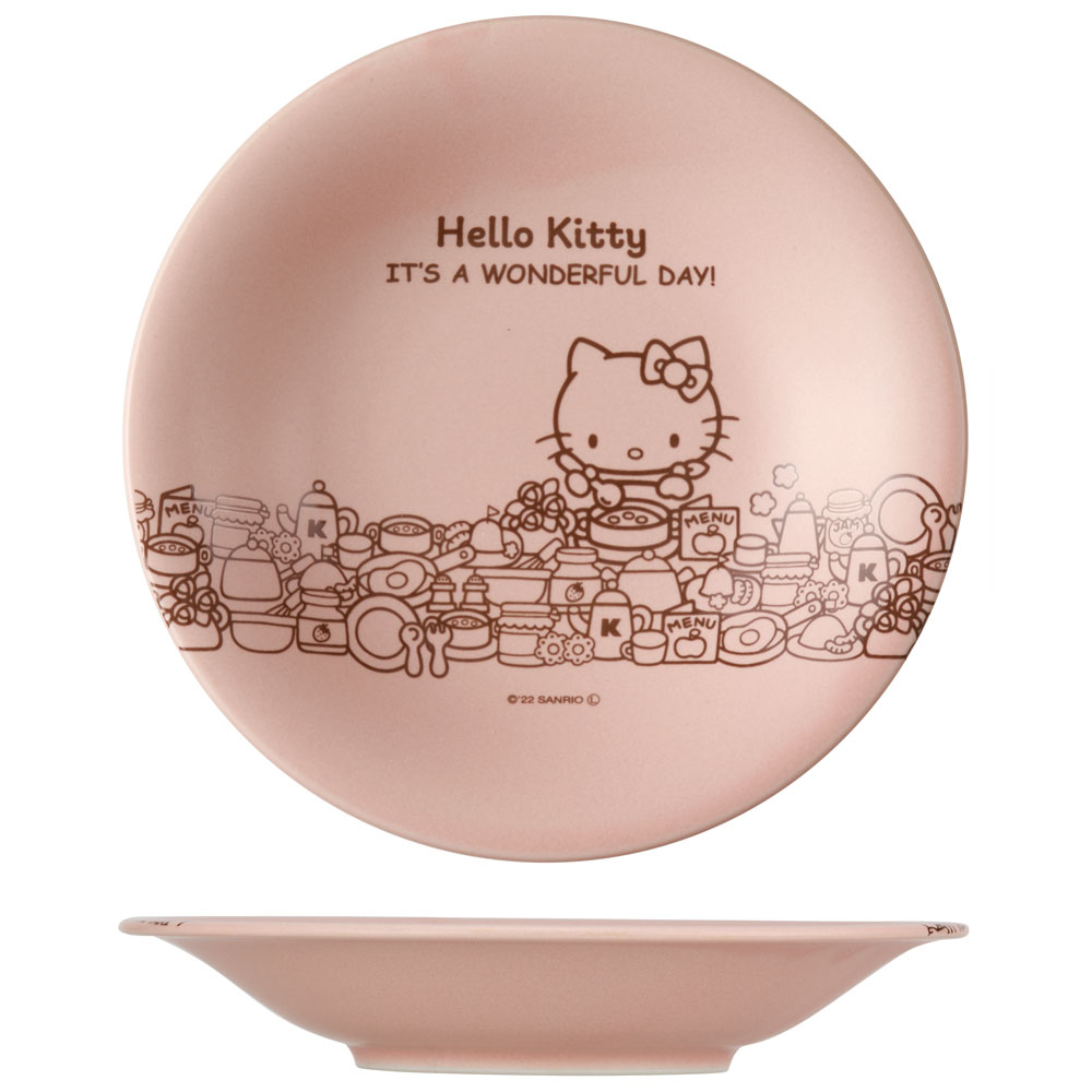 陶器製 中皿 16cm 皿 食器 美濃焼き 陶器 キャラクター 大人 子供 CHPL16 スケーター skater キティ ハローキティ キティちゃん 女の子【お皿 陶器製 陶製 陶磁器】