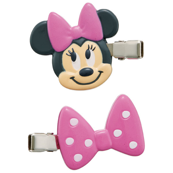 【メール便対象品】 前髪クリップ キャラクター 跡がつかない ヘアクリップ 赤ちゃん 前髪 髪留め 子供 スケーター CLFH1【2個入り メイク ベビー かわいい ギフト プチギフト プレゼントミニーマウス ミニー Minnie ディズニー 女の子】