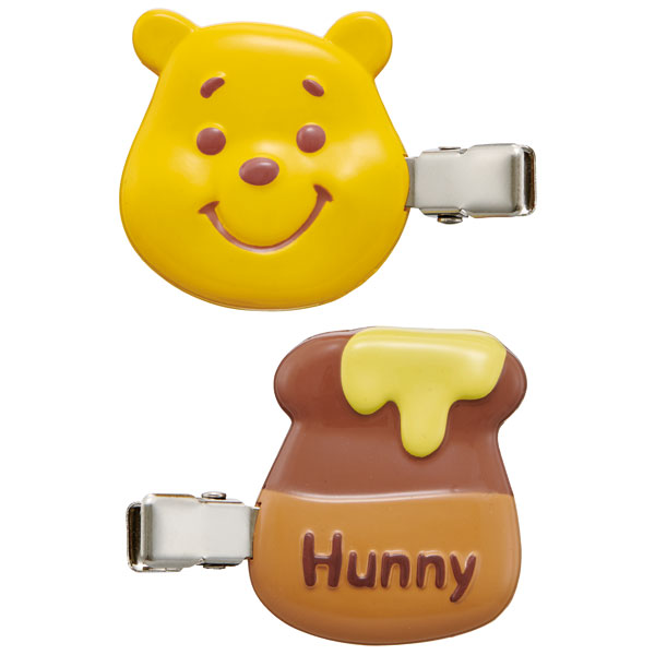 【メール便対象品】 前髪クリップ キャラクター 跡がつかない ヘアクリップ 赤ちゃん 前髪 髪留め 子供 スケーター CLFH1【2個入り メイク ベビー かわいい ギフト プチギフト プレゼントくまのプーさん プーさん Pooh 女性 レディース】