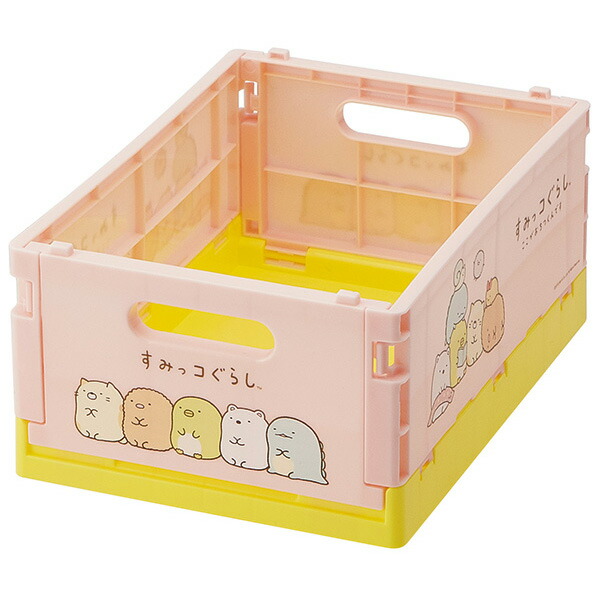 折りたたみ コンテナ ボックス S 収納 畳める キャラクター 子供 子ども キッズ スケーター CTO1【コンテナー 折り 折り畳み 収納ボックス 収納ケース 箱 おしゃれすみっコぐらし すみっこ ぐらし 女の子 女子】