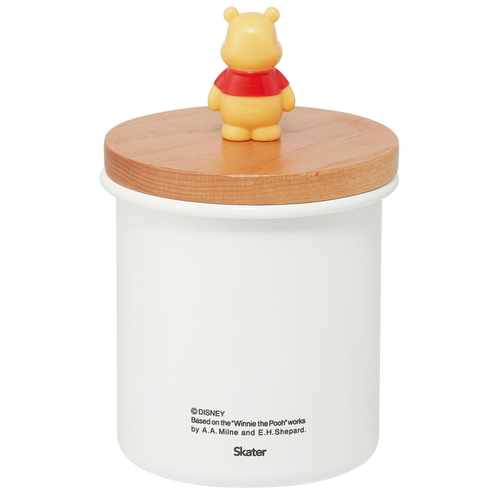 マスコット 付き キャニスター ホーロー 木蓋 750ml 保存容器ホウロウ ほうろう スケーター skater ENC8D くまのプーさん プーさん Pooh 女性 レディース