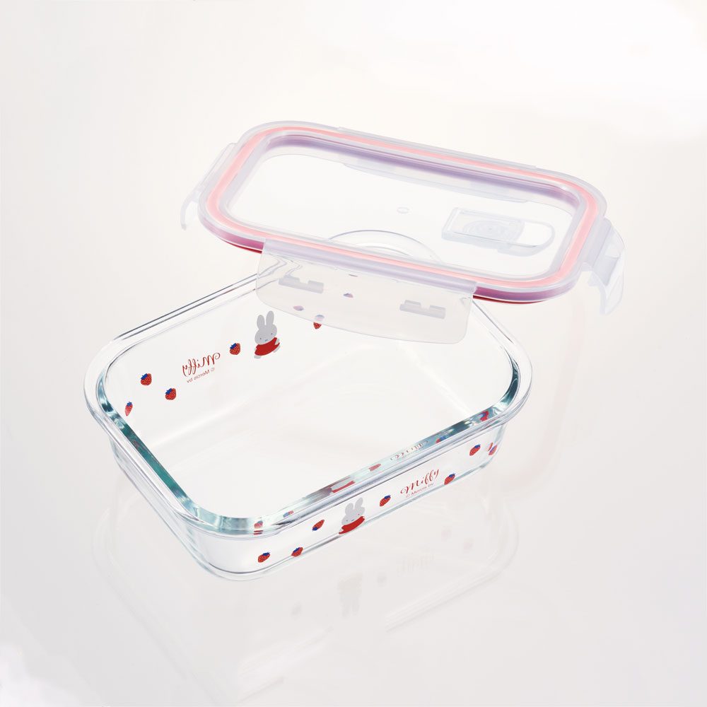【送料無料】耐熱ガラス 容器 650ml 保存容器 ガラス 密閉 おしゃれ 耐熱容器 食洗機対応 冷凍 skater スケーター GBST7 ミッフィー Miffy うさこちゃん 女の子 女性