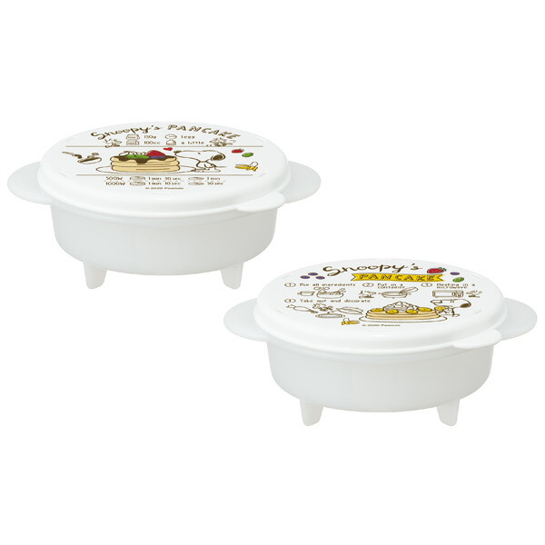 電子レンジで作るホットケーキメーカー(2個入り)●SNOOPY●//親子でクッキング レンジ調理 お菓子 製菓 イベント おやつ ティータイム ホットケーキミックス PEANUTS スヌーピー// スケーター