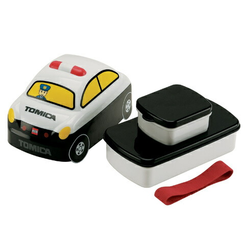 立体トミカ弁当箱●パトカー●//お弁当箱 ダイカット容器 小物入れ ケース インテリア オブジェ ランチボックス こどもランチ タカラトミー TOMICA 警察 くるま 車 可愛い// スケーター