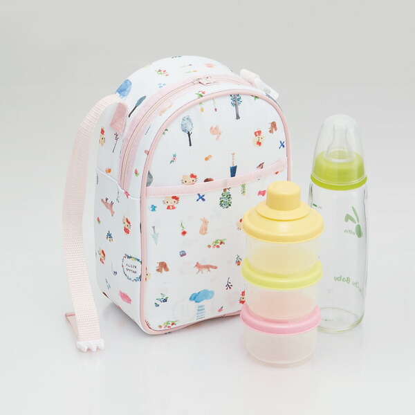 哺乳瓶・粉ミルクケースポーチ●ハローキティ フォレストフレンズ●//収納 持ち運び ベビー用品 ベビーグッズ おしゃれ 可愛い 便利 ペットボトルホルダー ペットボトルケース おやつ ポーチ アルミ蒸着 サンリオ Sanrio キティち スケーター
