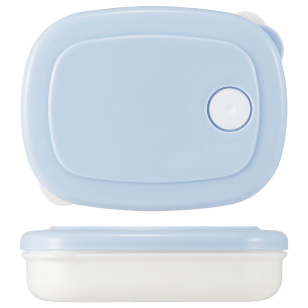 スケーター ご飯冷凍作りおき容器[200ml]●パウダーパステル ブルー●//白米 ごはん 食品 食材 保存 容器 ケース 小分け おかず 作り置き 弁当 食洗機 電子レンジ フタ 日本製//