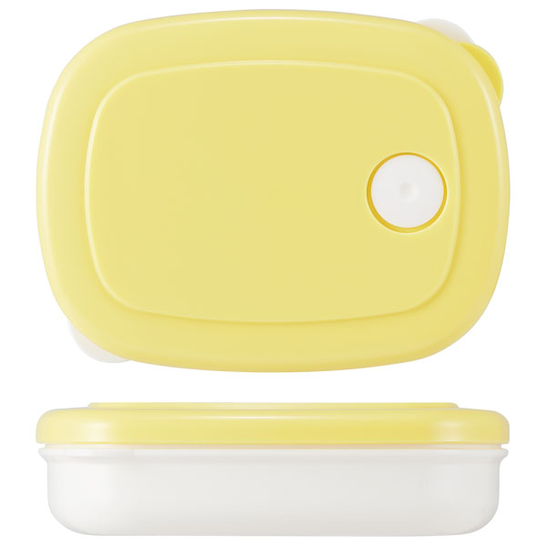 スケーター ご飯冷凍作りおき容器[200ml]●パウダーパステル レモンイエロー●//白米 ごはん 食品 食材 保存 容器 ケース 小分け おかず 作り置き 弁当 食洗機 電子レンジ フタ 日本製//