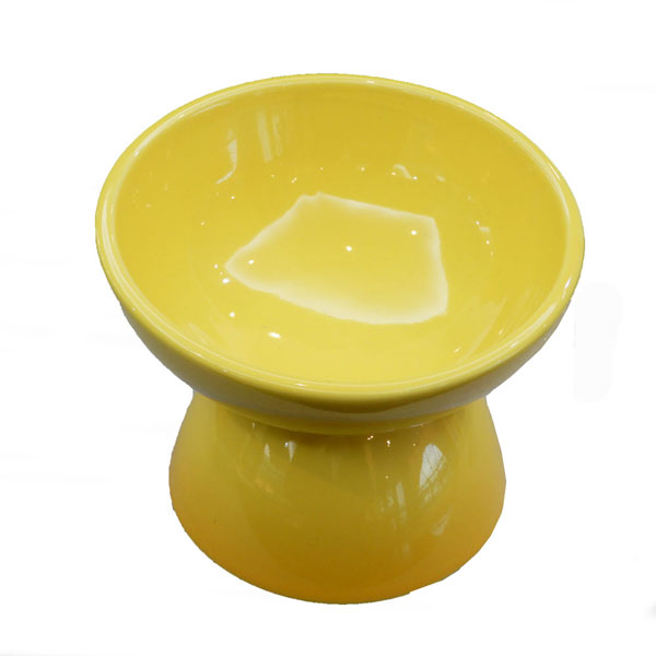 【送料無料】陶器製 小型犬用食器イエロー陶器 陶製 犬 ペット用食器 大阪公立大学との共同開発 スケーター