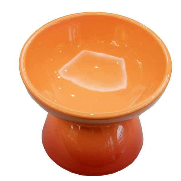 【送料無料】陶器製 小型犬用食器オレンジ陶器 陶製 犬 ペット用食器  大阪公立大学との共同開発 スケーター