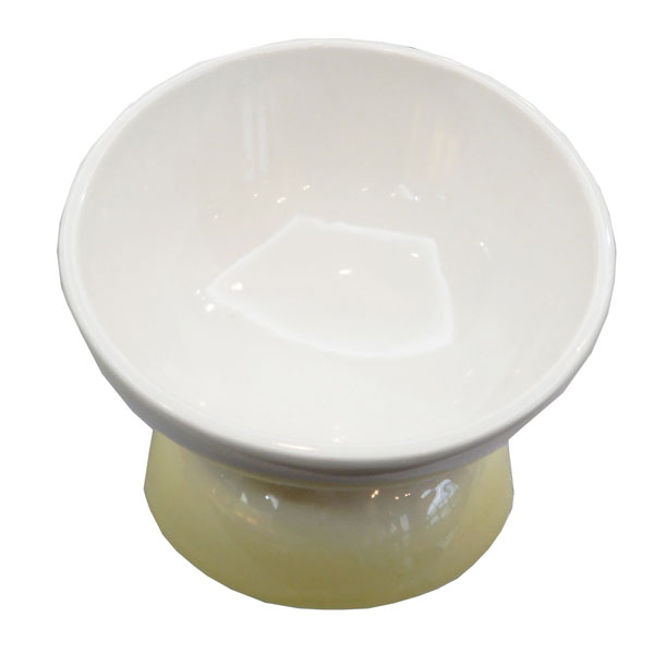 【送料無料】陶器製 短頭犬用食器アイボリー(ホワイト)陶器 陶製 犬 ペット用食器 大阪公立大学との共同開発 スケーター