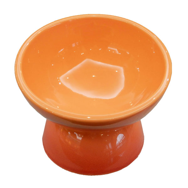 【送料無料】陶器製 猫用食器オレンジ陶器 陶製 ねこ ネコ ペット用食器 大阪公立大学との共同開発 スケーター