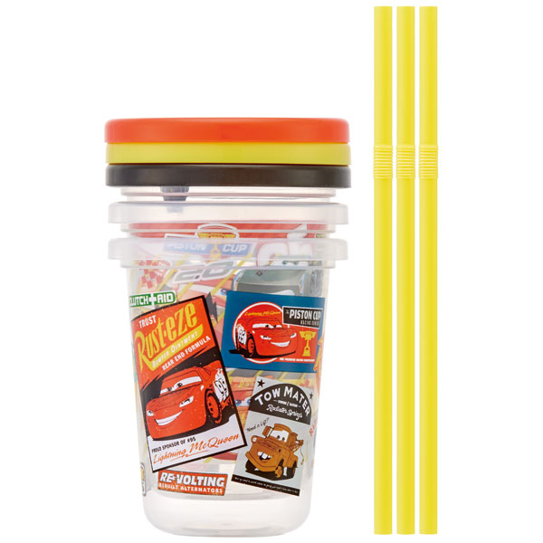 ストロー付タンブラー 230ml/3個セットカーズ２１／SIH2ST_4973307555763／スケーター