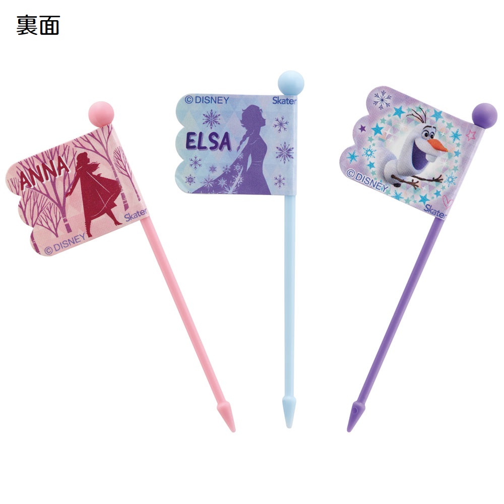 【メール便対象品】 ランチ ピックス 9本入 [3柄×3本入]　アナと雪の女王 22　// ピック 串 旗 フラッグ 彩り お弁当 デコ ランチ 小物 グッズ キャラクター アナ雪 エルサ オラフ アナ ディズニー Disney LKP4 4973307568855 スケーター