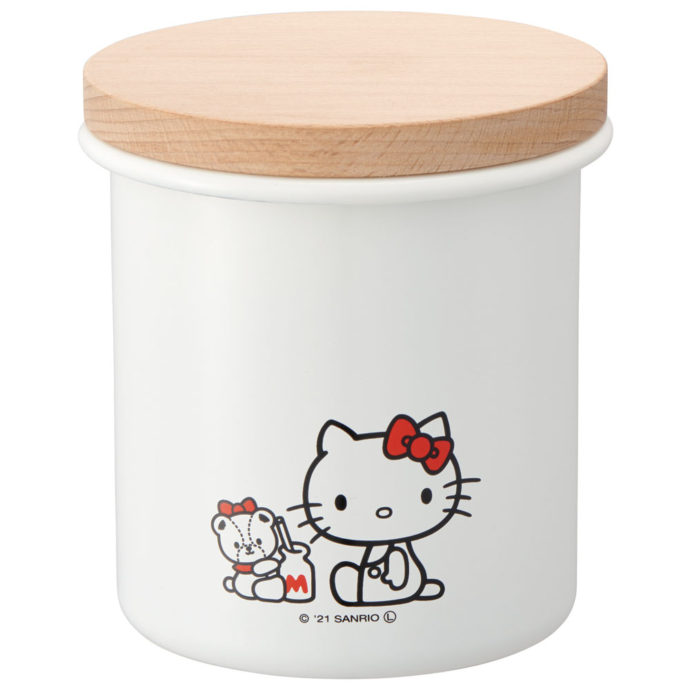 【送料無料】キャニスター ホーロー 木蓋 750ml 保存容器 おしゃれ かわいい ホウロウ ほうろう スケーター enc8