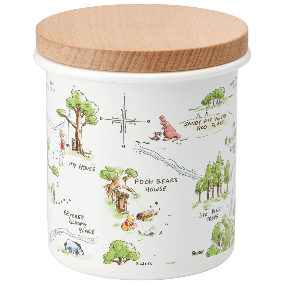 キャニスター ホーロー 木蓋 750ml 保存容器 おしゃれ かわいい ホウロウ ほうろう スケーター enc8