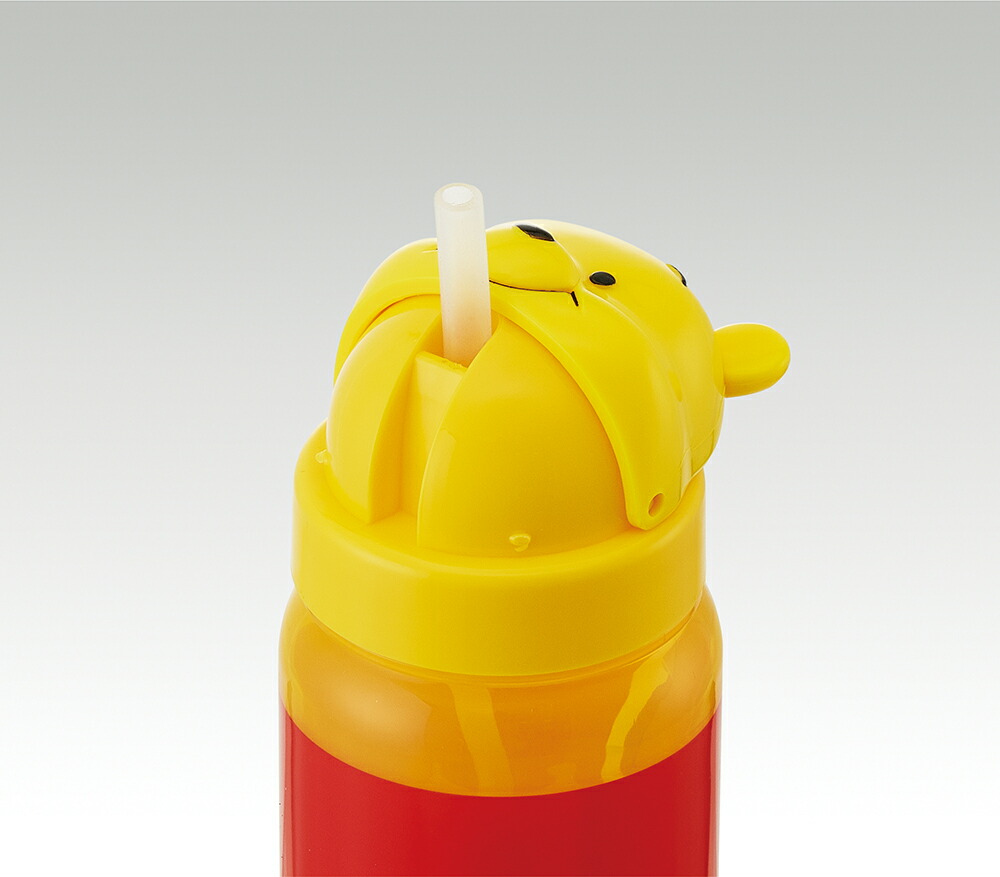 ダイカットストローボトル 350ml プー／PBS3STD_4973307386350／スケーター