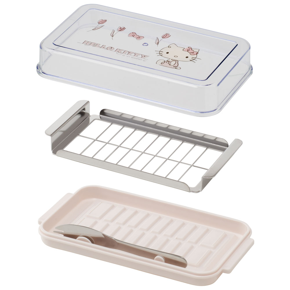 【送料無料】バターカッター&バターケース(バターナイフ付き) ハローキティ/BTG2DX_4973307576072
