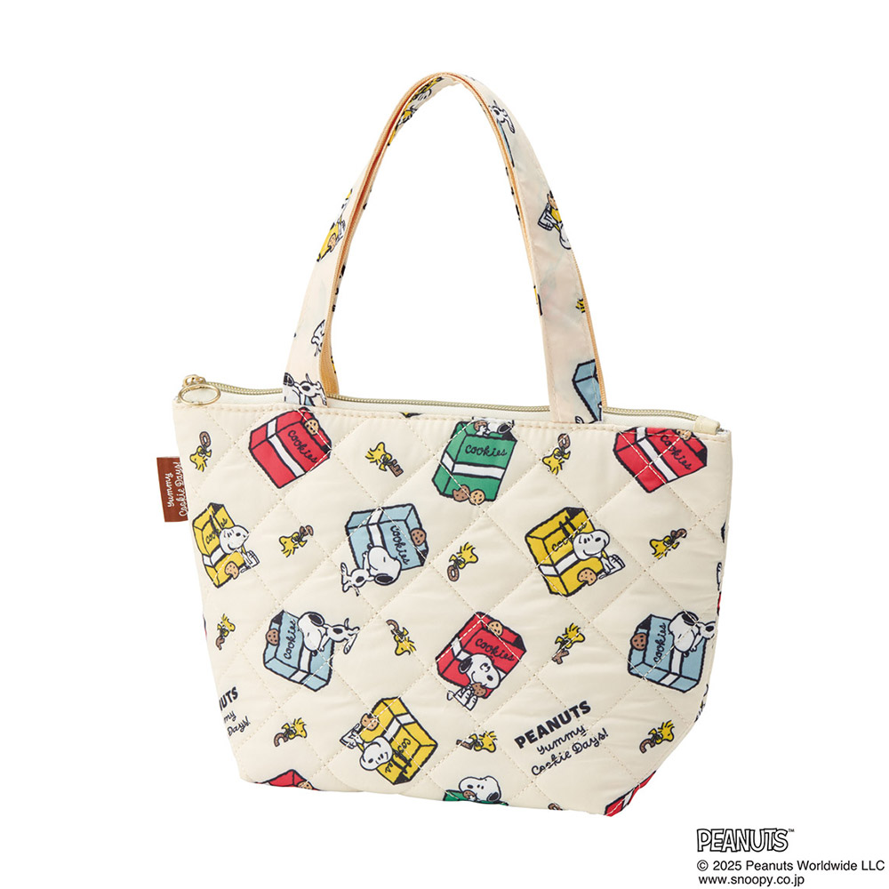 スケーター キルト生地 保冷 ランチ トート バッグ かばん カバン キャラクター おしゃれ skater KBCT9 スヌーピー クッキー SNOOPY ピーナッツ 女性【可愛い お弁当バッグ 弁当箱入れ】