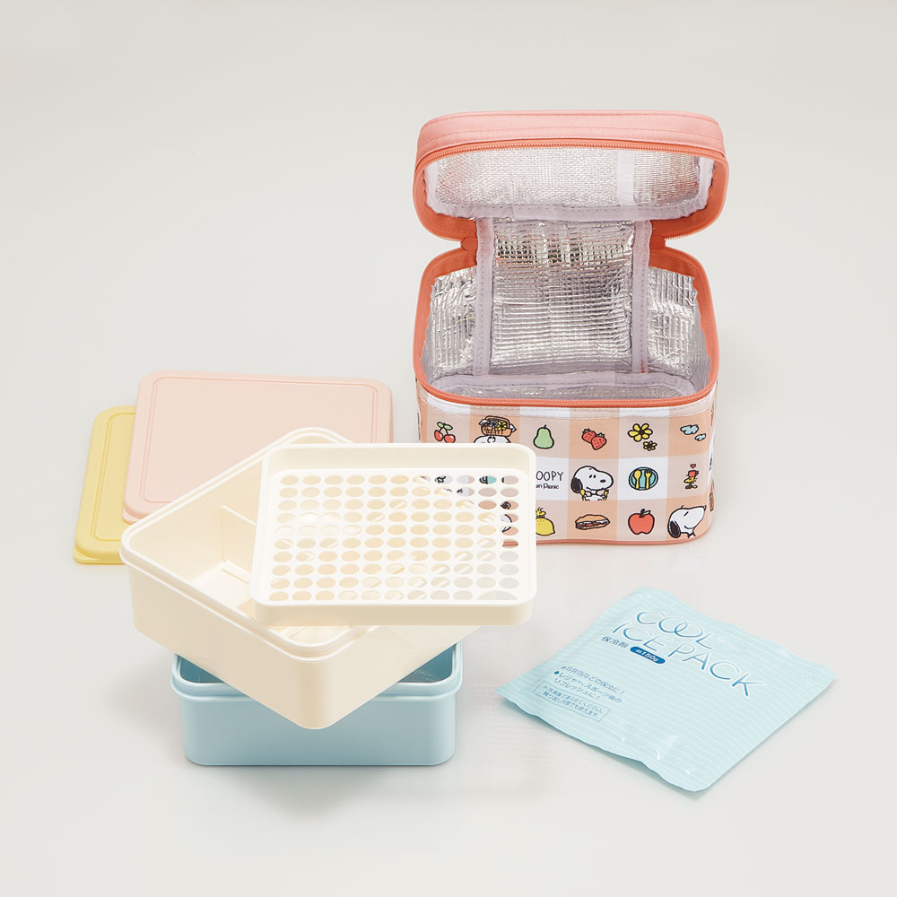 【送料無料】ピクニック ランチボックス ピクニックセット お弁当箱 ファミリーサイズ 保冷剤 バッグ スケーター KCPC2 スヌーピー snoopy ピーナッツ 女性 レディース【大容量 セット 行楽 弁当箱 アウトドア 保冷バッグ】