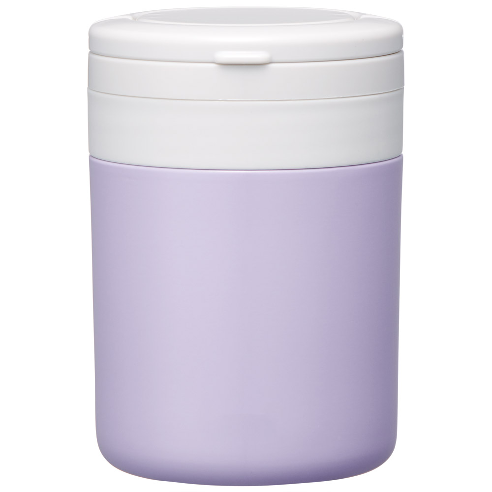 【送料無料】折りたたみ ハンドル付き 保温 保冷 デリカポット スープジャー 300ml お弁当 ランチ スケーター skater LJFO3AG フィールカラー ライラックグレー