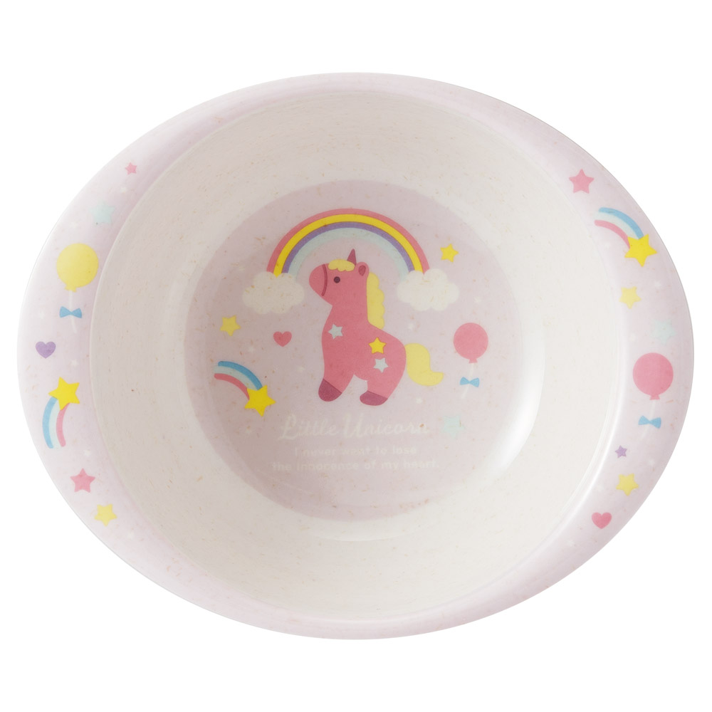 スケーター ボウル 290ml 食器 皿 バンブー メラミン 食事 食洗機対応 子供 キッズ skater M34B リトルユニコーン ユニコーン柄 メルヘン 女の子 女子【お子様 こども 子ども 子ども用 可愛い】