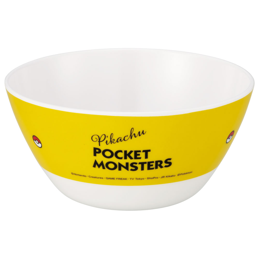 メラミン ボウル 子供 食器 お椀 茶わん カップ 軽量 メラミン食器 子ども食器 skater MBL4P スケーター ポケットモンスター ポケモン ピカチュウ フェイス 23年【キャラクター かわいい こども 子ども キッズ お茶碗 ボール】
