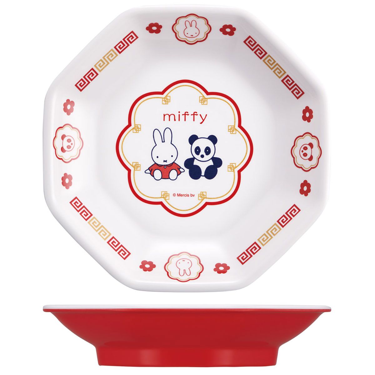 スケーター メラミン製 チャーハン 皿 中華 おうち お家 ご飯 食器 ランチ キャラクター skater MCH6 ミッフィー Miffy うさこちゃん 女の子 女性【チャイナ グッズ メラミン 食洗機可】