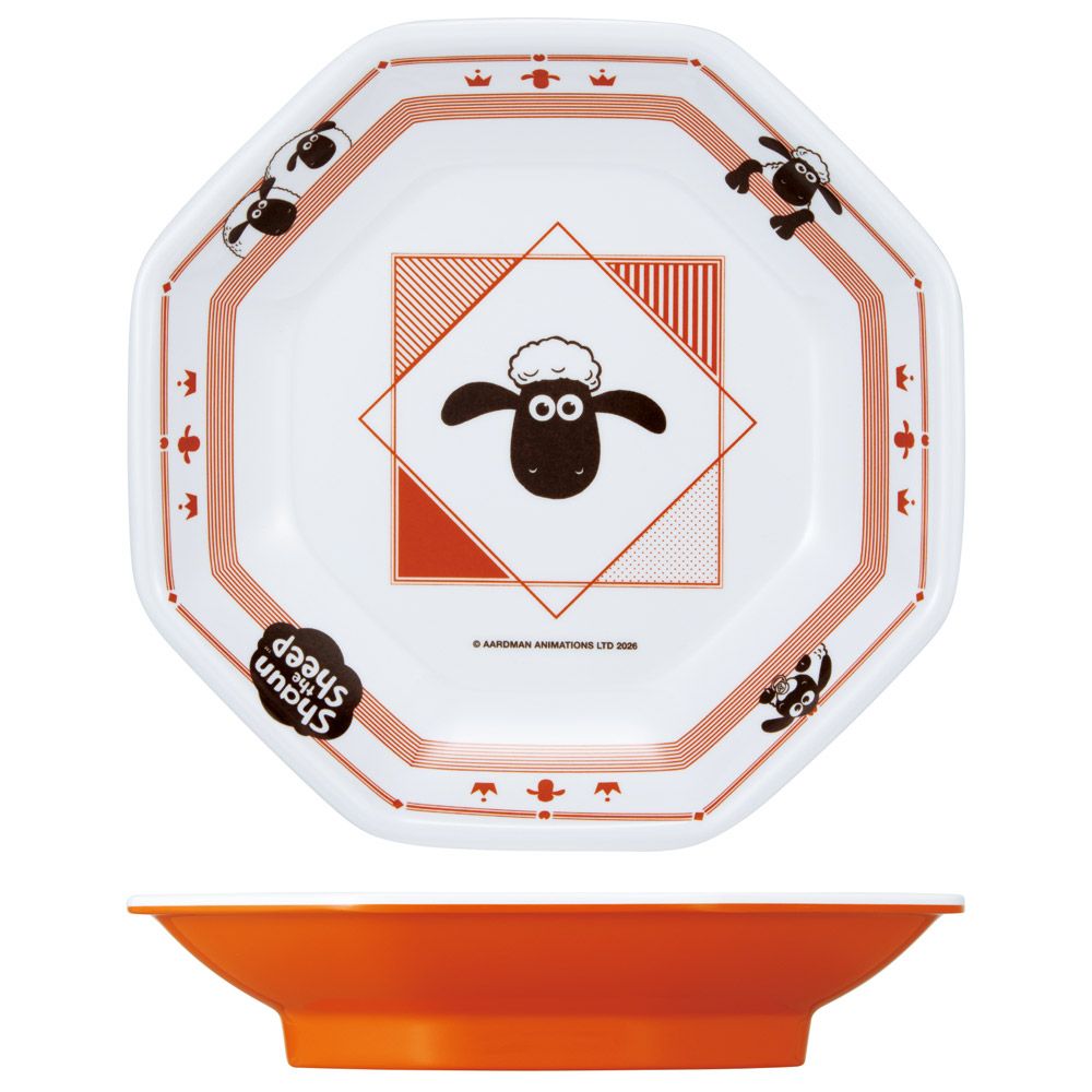 スケーター メラミン製 チャーハン 皿 中華 おうち お家 ご飯 食器 ランチ キャラクター skater MCH6 ひつじのショーン 男の子 女の子 男子 女子【チャイナ グッズ メラミン 食洗機可】
