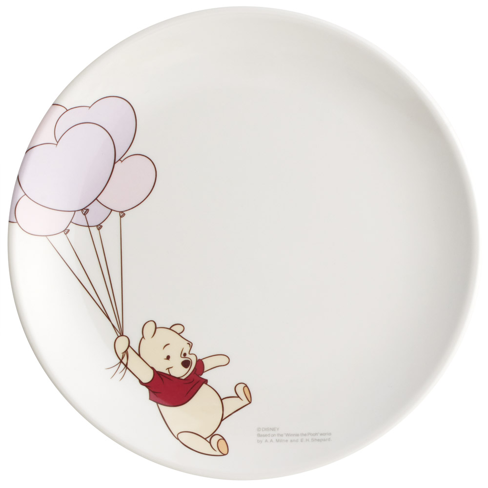 スケーター 皿 メラミン パン皿 丸型 19cm お皿 食器 丸皿 おしゃれ 割れにくい キャラクター skater MPL19 くまのプーさん HUG&HEART POOH【丸 食パン パン かわいい プレート おさら プレゼント】