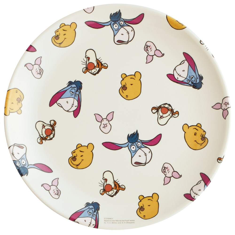 スケーター 皿 メラミン パン皿 丸型 19cm お皿 食器 丸皿 おしゃれ 割れにくい キャラクター skater MPL19 くまのプーさん フレンズ FUNNY FACE【丸 食パン パン かわいい プレート おさら プレゼント】
