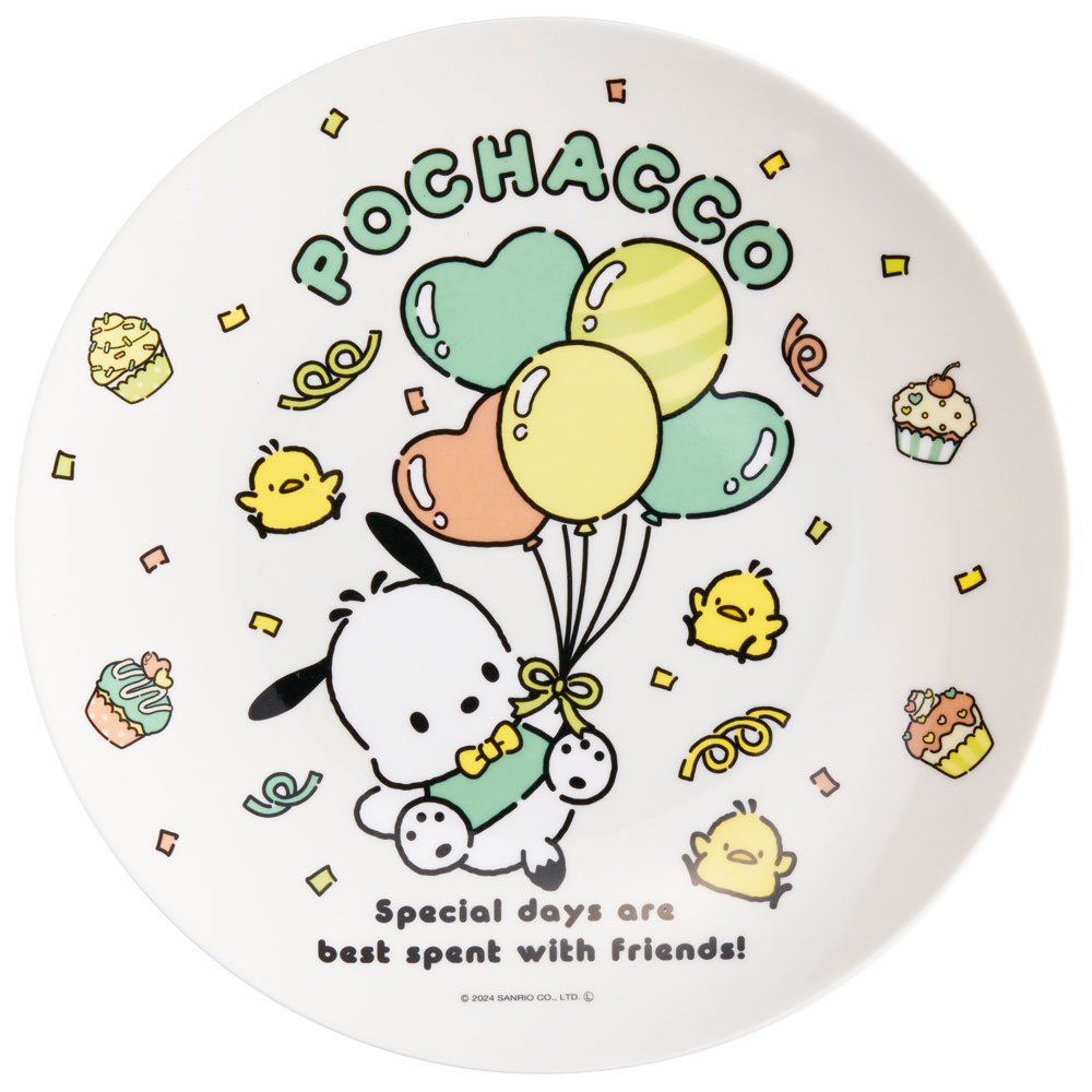 薄肉メラミン製プレート 直径20cm ポチャッコパーティ/MPL20P_4973307675614/スケーター
