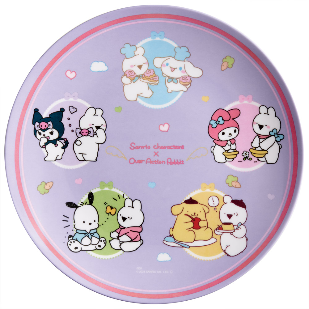メラミン プレート お皿 皿 さら おしゃれ キャラクター 朝食 トースト 来客用 skater スケーター MPL20P サンリオオールスターズ すこぶる動くウサギ【取り皿 柄 お菓子 サラダ プレゼント 洋食器 洋風 丸型】