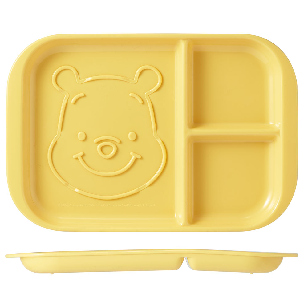 モーニング プレート 仕切り付 皿 仕切り皿 食パン 朝食 食器 キャラクター スケーター skater MPLS1 くまのプーさん プーさん Pooh 女性 レディース【食事 ご飯 可愛い 電子レンジ可 食洗機可 ワンプレート】