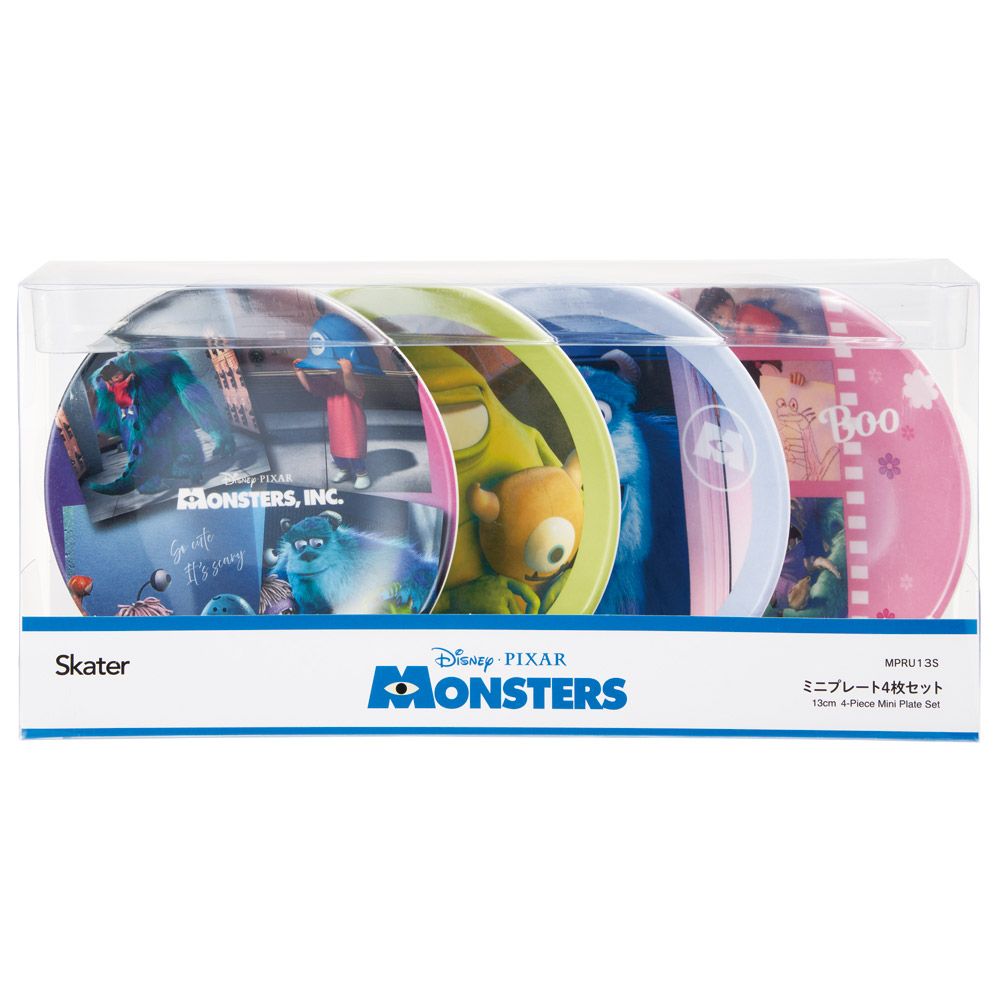 スケーター メラミン ミニプレート 4枚セット 13cm 皿 お皿 キャラクター skater MPRU13S モンスターズ・インク ファイナルフレーム サリー マイク ブー【取り皿 丸皿 食器】