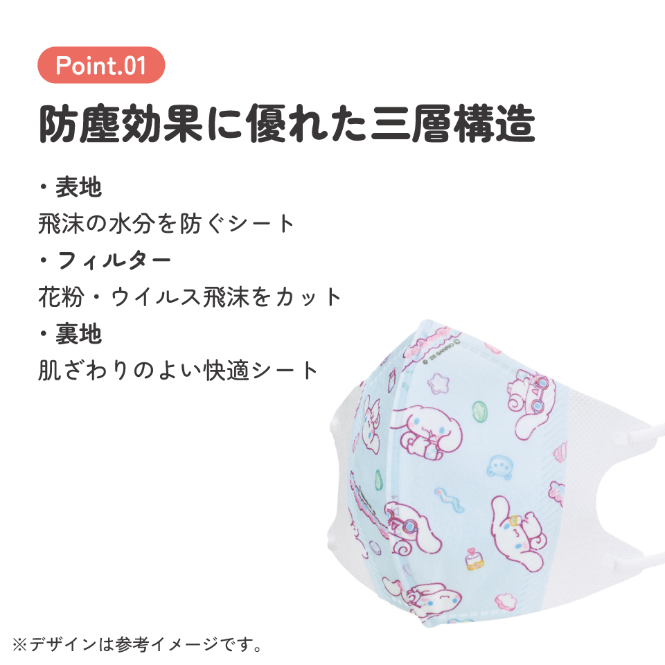 スケーター キッズマスク 子供 マスク 不織布 立体マスク 子供用マスク 立体 25枚 キャラクター skater MSKS25 シナモロール シナモン サンリオ 女の子 女子【かわいい 不織布マスク 息がしやすい 幼児 幼稚園】