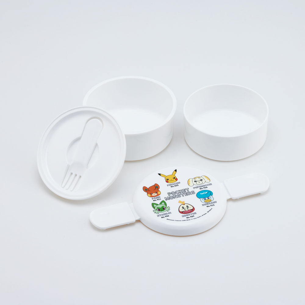 お弁当箱 二段 500ml レンジ対応丸型 かわいい キャラクター 子供 skater スケーター ONWR1AG ポケットモンスター ポケモン フェイス ピカチュウ