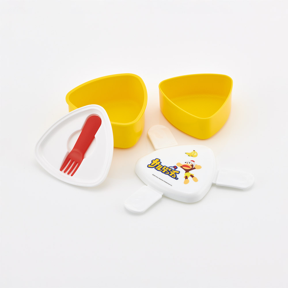 抗菌 三角 おにぎり 型 お弁当箱 2段 弁当箱 二段 おかず おにぎり弁当箱  おにぎり ケース 子供 skater スケーター ONWT1AG PlayStation(サルゲッチュ)