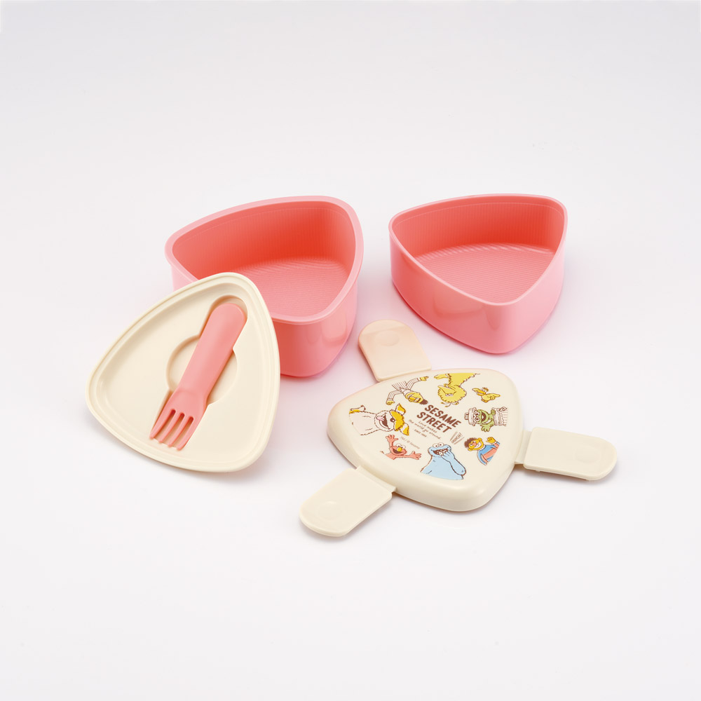 抗菌 三角 おにぎり お弁当箱 二段 500ml レンジ対応 かわいい 子供 スケーター skater ONWT1AG セサミストリート セサミ 男の子 女の子 女子