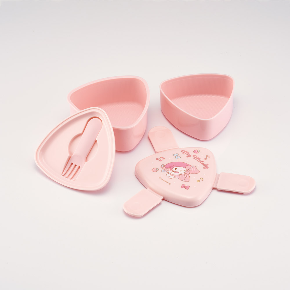 抗菌 三角 おにぎり お弁当箱 二段 500ml レンジ対応 かわいい 子供 スケーター skater ONWT1AG マイメロディ マイメロ サンリオ 女の子 女子