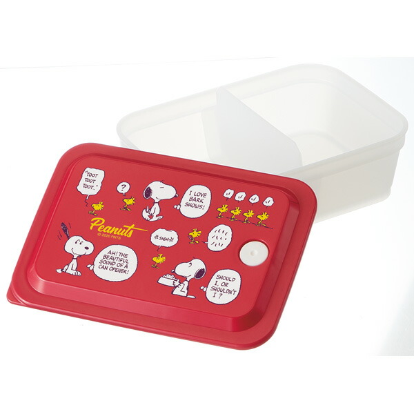 抗菌パッキン一体型ふわっと保存容器[600ml]●ＳＮＯＯＰＹ●//銀イオン Ag+ 食品 食材 おかず 作り置き 電子レンジ 食洗機 ふんわりフタ キャラクター スヌーピー// スケーター