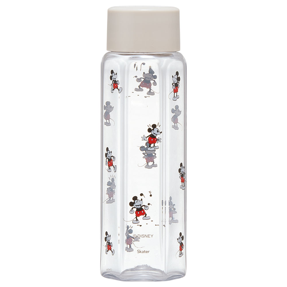 六角形 水筒 プラスチック 250ml ブロー ボトル 大人 キッズ 子供 直飲み 透明 スケーター skater PDH3 さりげなミッキー ミッキーマウス さりげな ミッキー Mickey 男の子 女の子