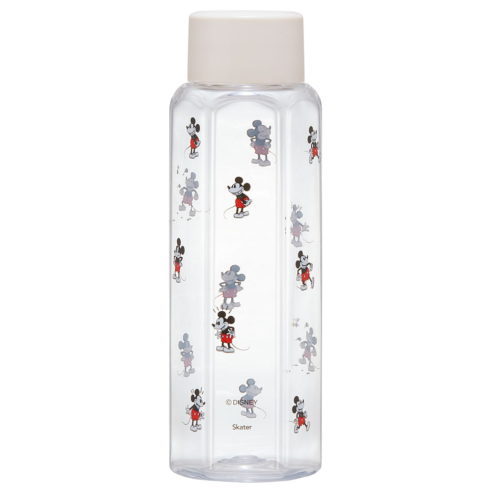 六角形 水筒 プラスチック 350ml ブロー ボトル 大人 キッズ 子供 直飲み 透明 スケーター skater PDH4 さりげなミッキー ミッキーマウス さりげな ミッキー Mickey 男の子 女の子