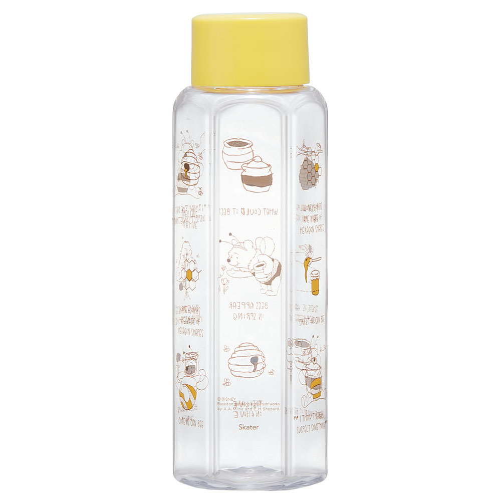 六角形 水筒 プラスチック 350ml ブロー ボトル 大人 キッズ 子供 直飲み 透明 スケーター skater PDH4 くまのプーさん プーさん Pooh 女性 レディース