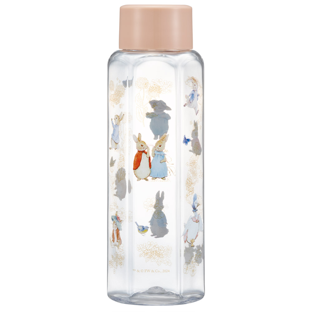 六角形 水筒 プラスチック 350ml ブロー ボトル 大人 キッズ 子供 直飲み 透明 スケーター skater PDH4 ピーターラビット うさぎ 女子 女性 レディース
