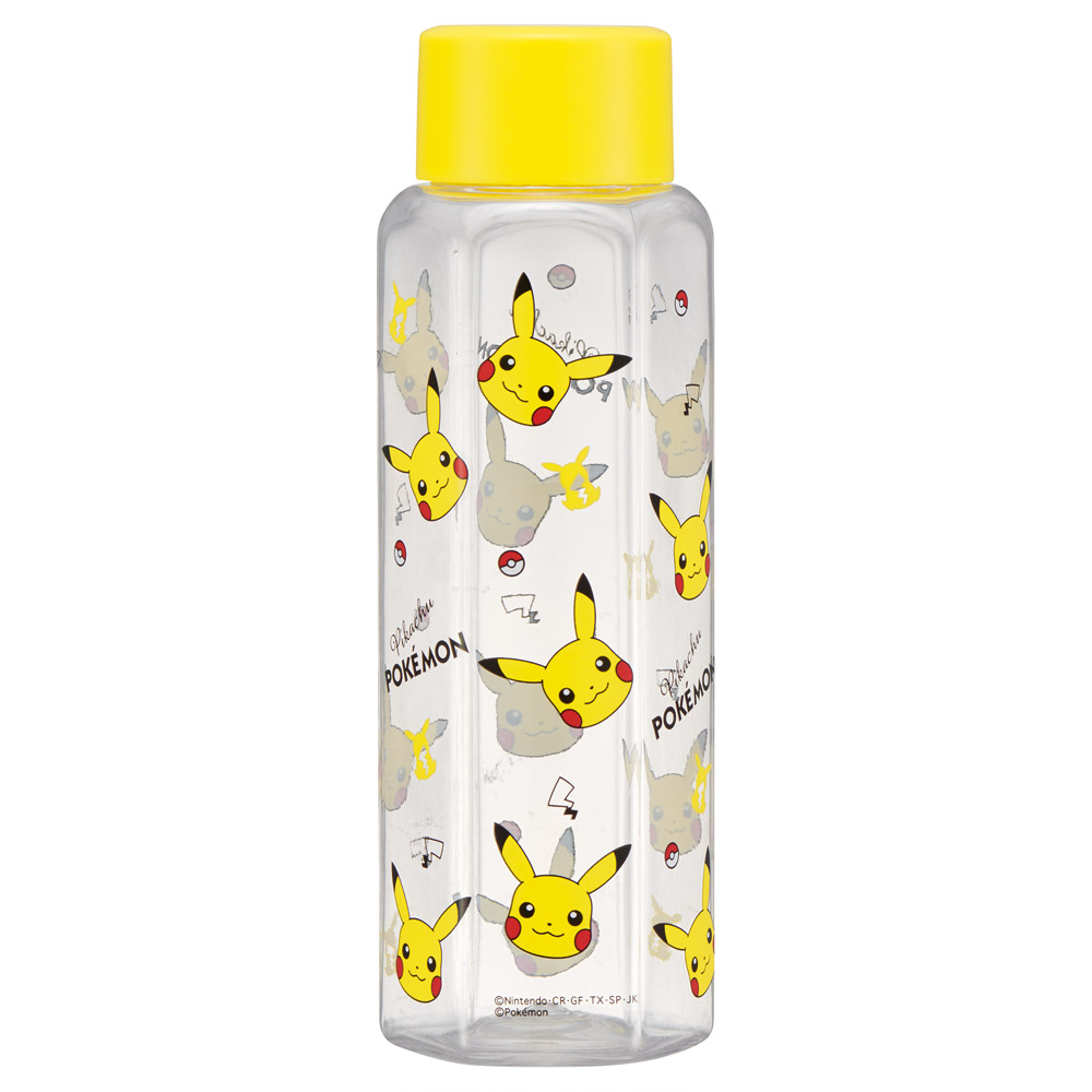 六角形 プラスチック マグ 水筒 350ml 直飲み ウォーターボトル 透明 キャラクター skater スケーター PDH4 ポケットモンスター ポケモン ピカチュウ 男の子