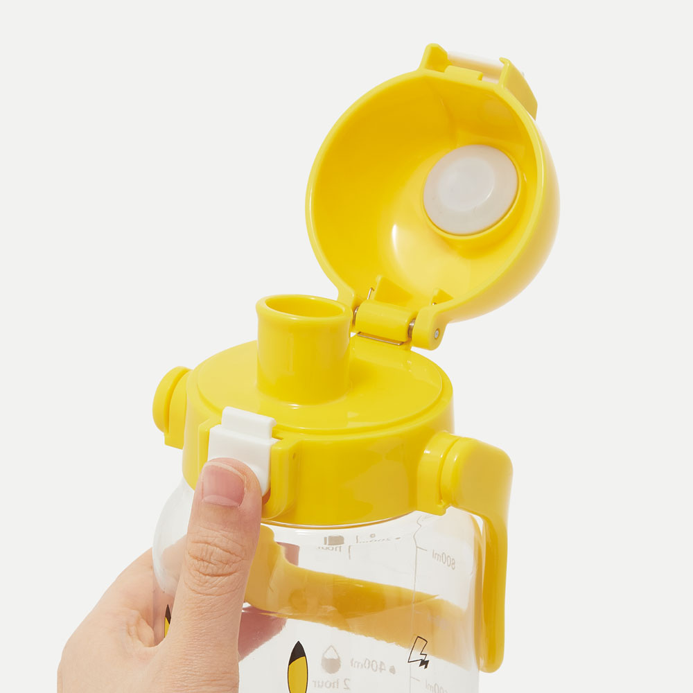ドリンク マーカー ボトル 1000ml 1L 水筒 直飲み 水分補給 メモリ付き 透明 スケーター skater PDMK10 ポケットモンスター ポケモン ピカチュウ フェイス 23年