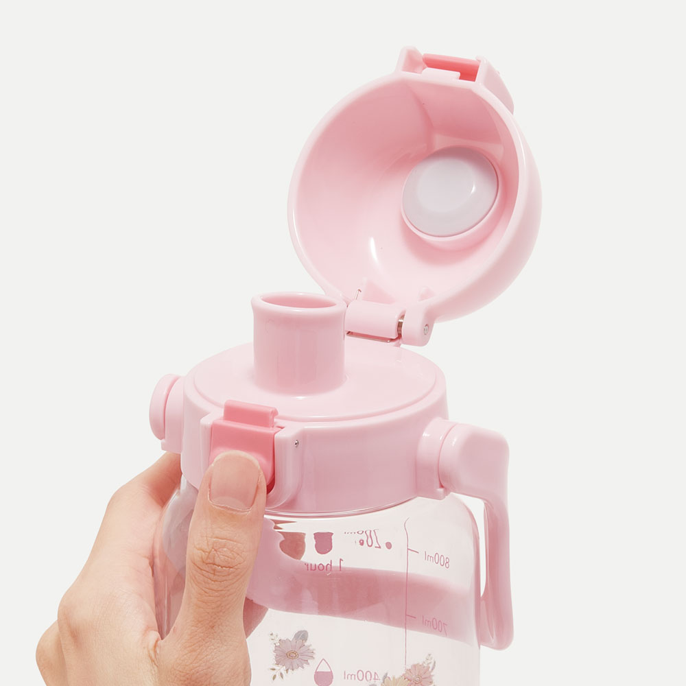 ドリンク マーカー ボトル 1000ml 1L 水筒 直飲み 水分補給 メモリ付き 透明 スケーター skater PDMK10 マイメロディ マイメロ サンリオ 女の子 女子