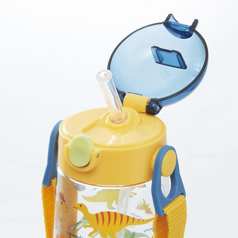 【送料無料】ワンプッシュストローボトル 480ml ディノサウルス　ピクチャ／PDSH5_4973307624506