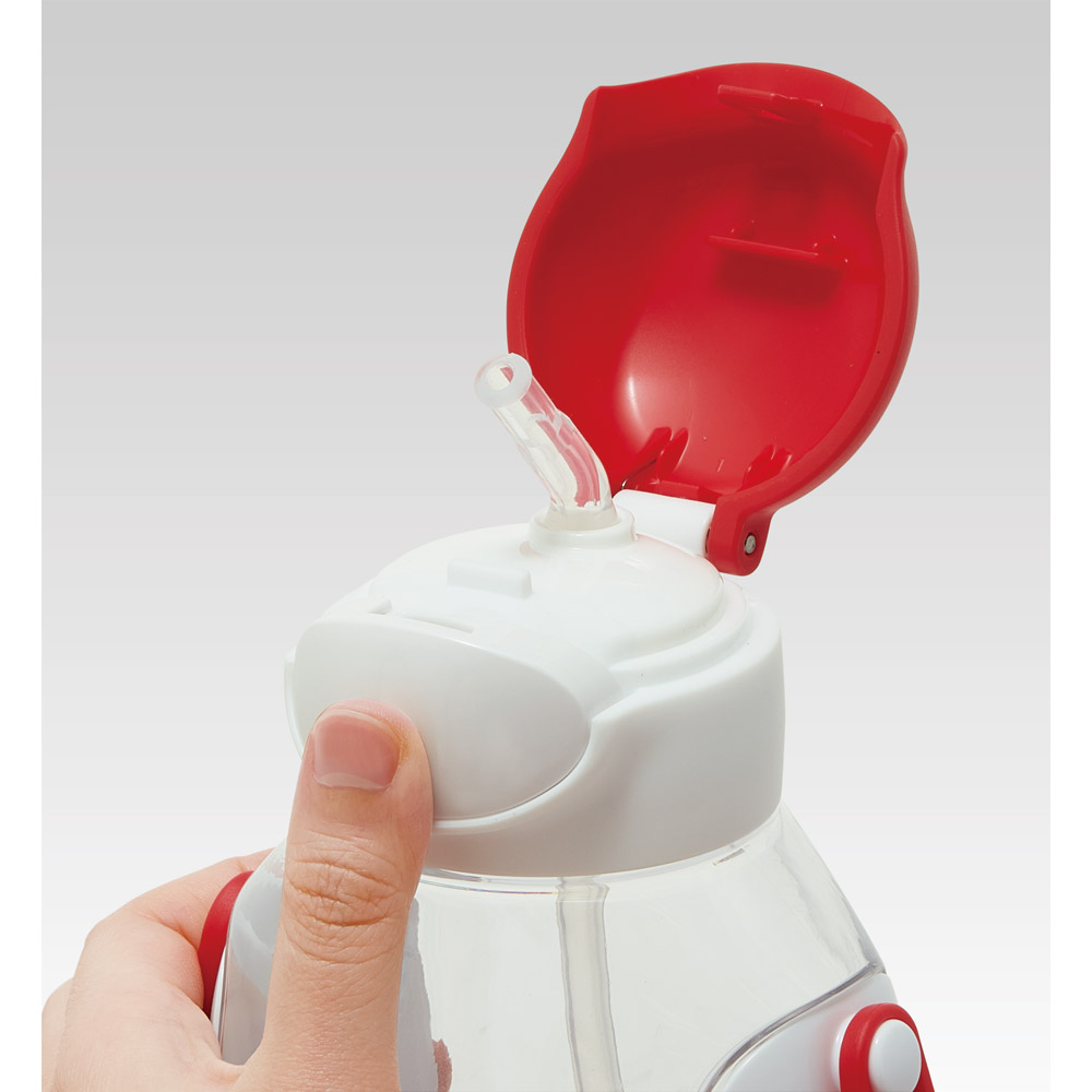 【送料無料】ワンプッシュ式ストロー水筒 プラスチック製 530ml ベイマックス２５／PDSH6DX_4973307685217