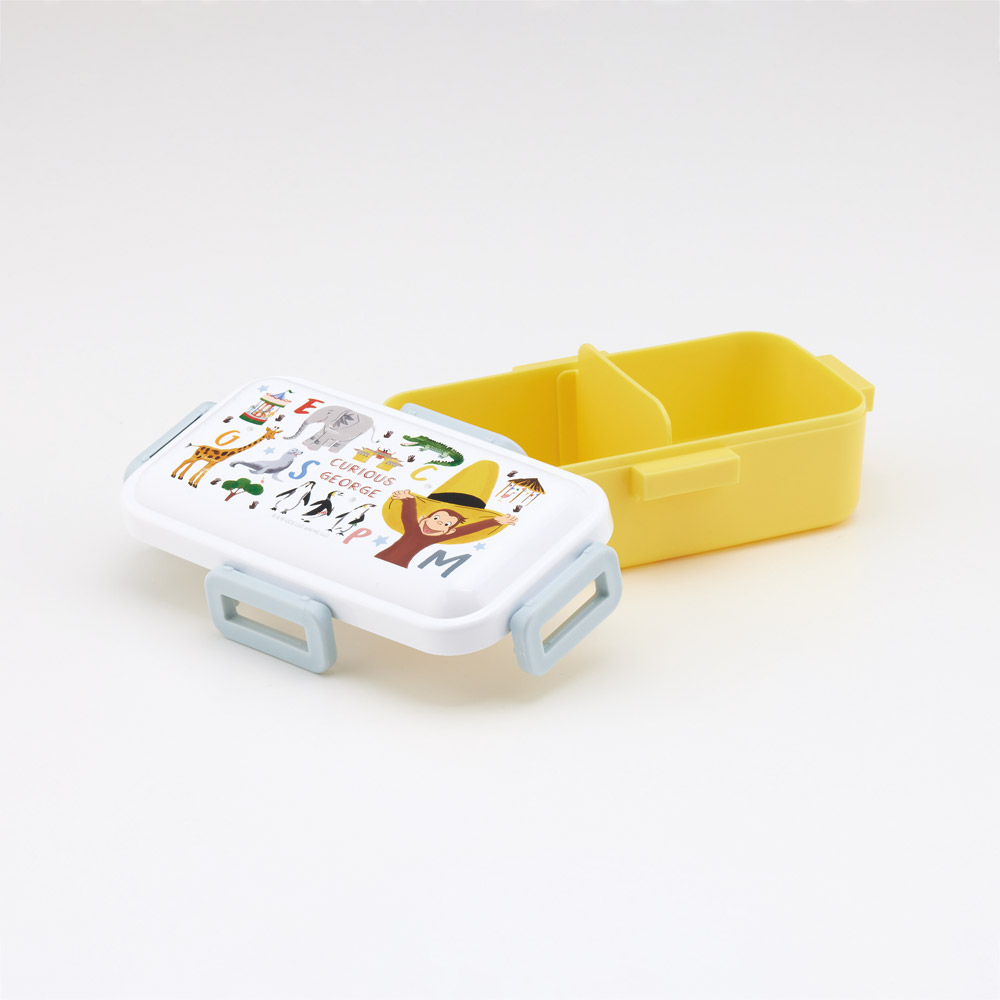 おかずがつぶれにくい 抗菌ふわっと弁当箱 1段/530ml おさるのジョージZoo/PFLB6AG_4973307685828